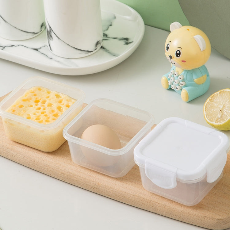 150ml Mini Fresh-Keeping Box Food Grade Thickened Sealed Baby Food Supplement Box, Transparent Black Belt, Pure White, Pink, Green, Blue, Purple, Yellow