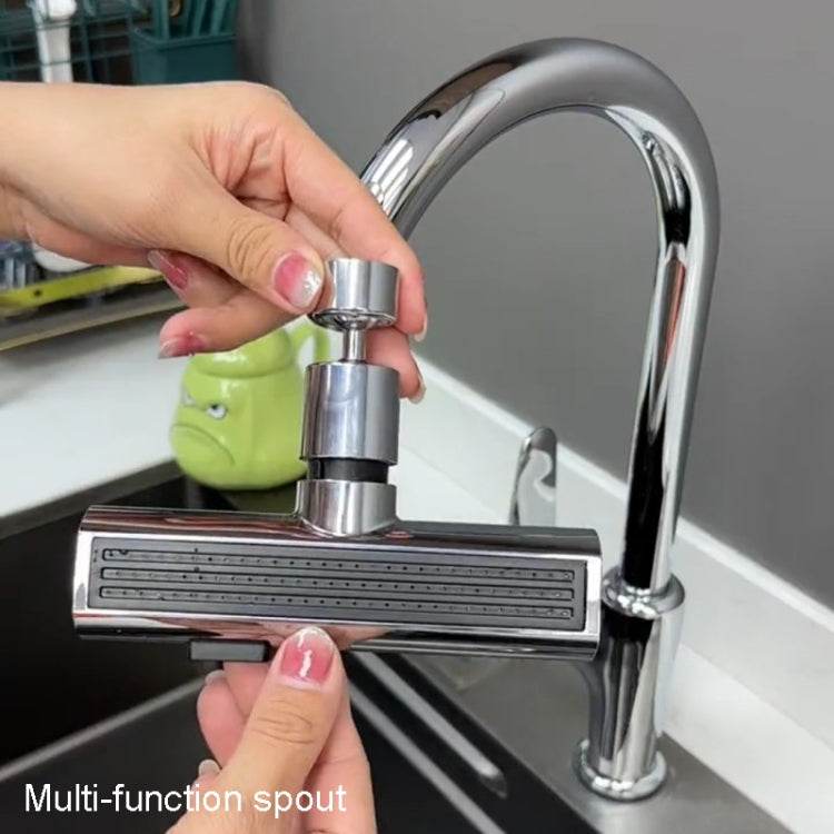 Multi-functional Flying Rain Waterfall Spout Connector Kitchen Faucet Splash Universal Swivel Bubbler, Silver, Black, Gray