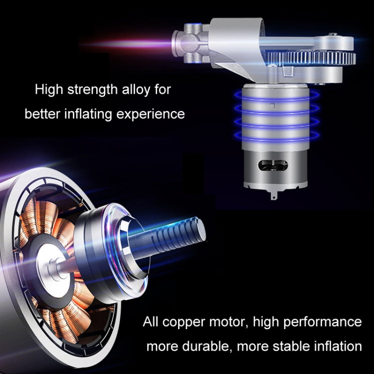 12V Metal Cylinder Smart Digital Display Portable Mini Tire Pump, No. 30 Manual Shutdown