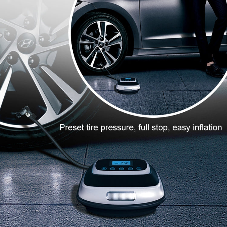 12V Metal Cylinder Smart Digital Display Portable Mini Tire Pump, No. 30 Manual Shutdown