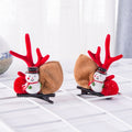 1pair Christmas Hair Accessories Cute Hairpins For Children, Snowman, Santa Claus, Elk, Red Antlers, Pine Cones, Coffee Color Antlers, Red Antler Mink Fur, Penguin, Bell, Mushroom Bell, Beckoning Santa Claus, Coffee Color Deer, Christmas Bell          ...