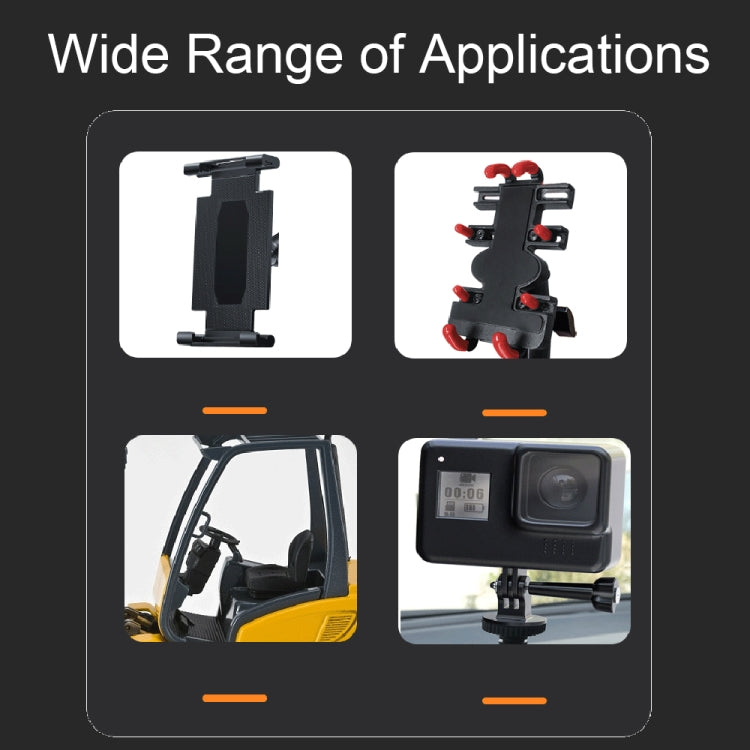 Camera Phone Holder Ball Head Base Live Riding Shooting Handlebar Rotating Clamp, Quick Release Ball Base