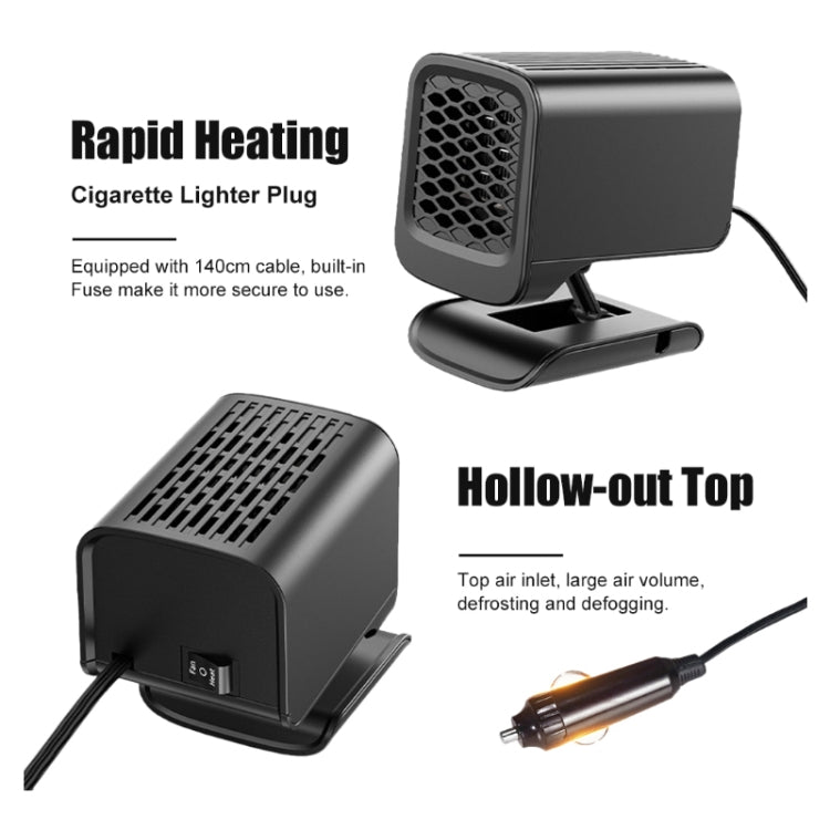 12V Car Folding Heater Winter Front Windshield Defrost Heater