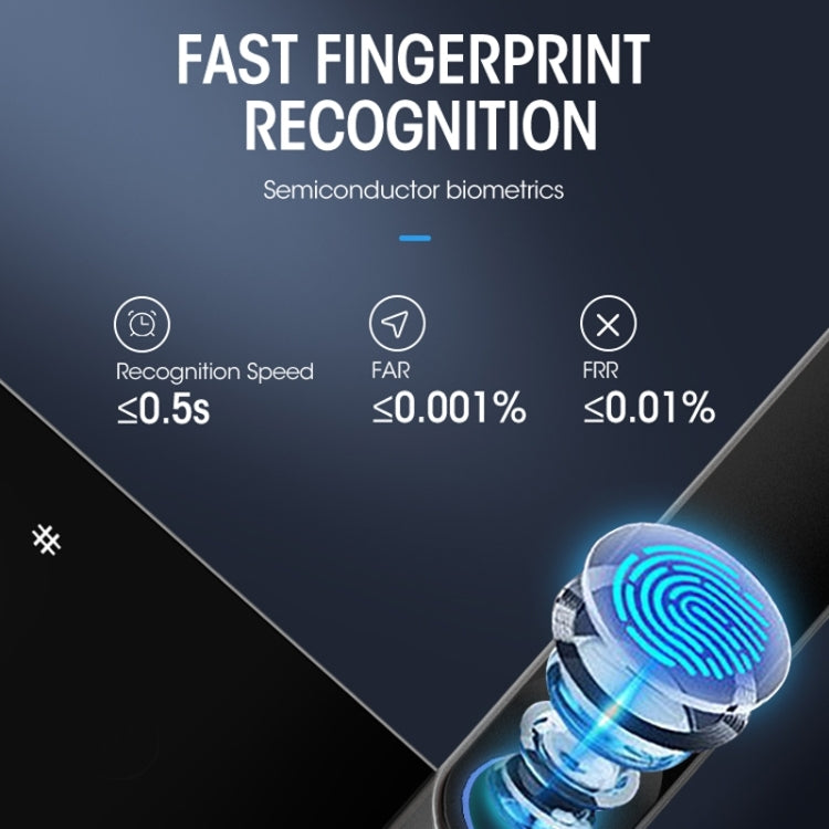 Wifi Fingerprint Lock Home Security Door Password Lock Supports APP Remote Unlocking, A61 (Rose Gold), A61 (Space Gray)