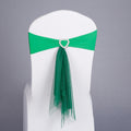 Tie-Free Stretch Chair Back Bow Chair Cover Strap Hotel Wedding Seat Back Decoration, 70x58 cm (Grass Green), 70x58 cm (Red), 70x58 cm (White)