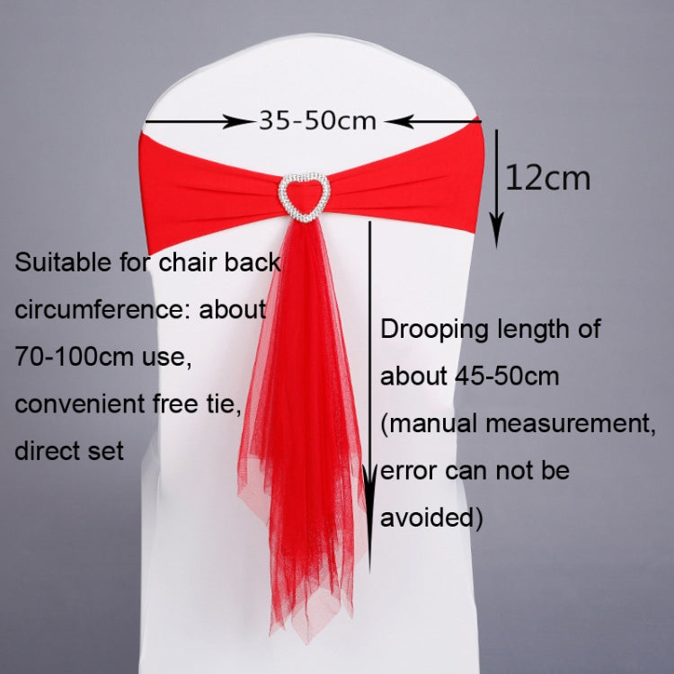 Tie-Free Stretch Chair Back Bow Chair Cover Strap Hotel Wedding Seat Back Decoration, 70x58 cm (Grass Green), 70x58 cm (Red), 70x58 cm (White)