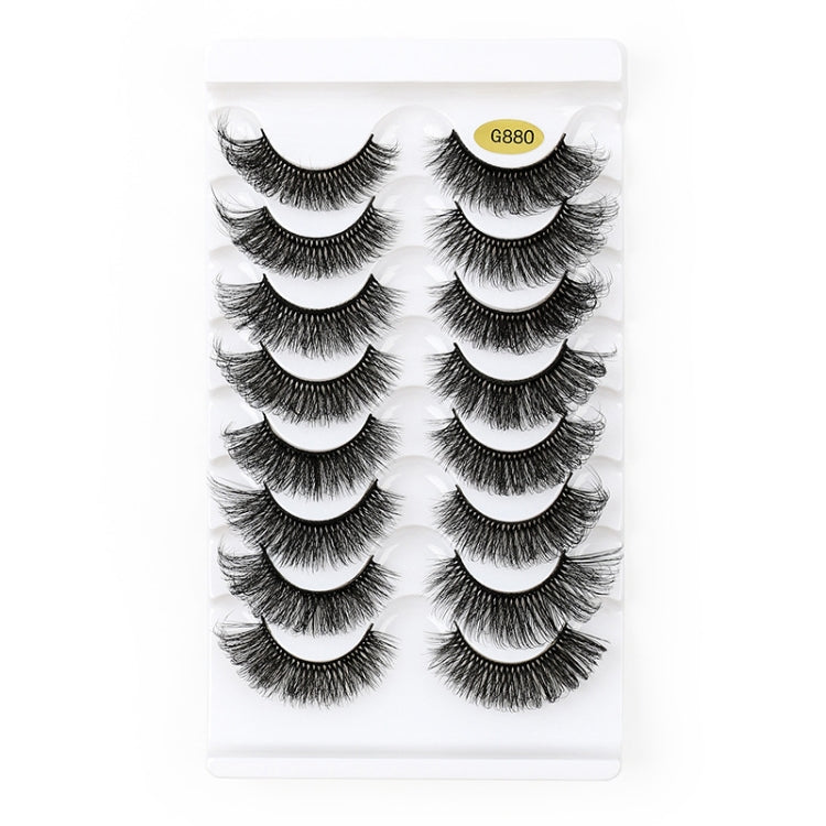 8pairs /Box Naturally Thick Eyelashes Large Curvature Curling False Eyelashes, G880, G881, G882, G883, G884, G885, G886, G887, G888, G889