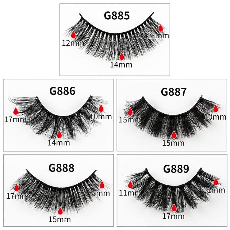 8pairs /Box Naturally Thick Eyelashes Large Curvature Curling False Eyelashes, G880, G881, G882, G883, G884, G885, G886, G887, G888, G889