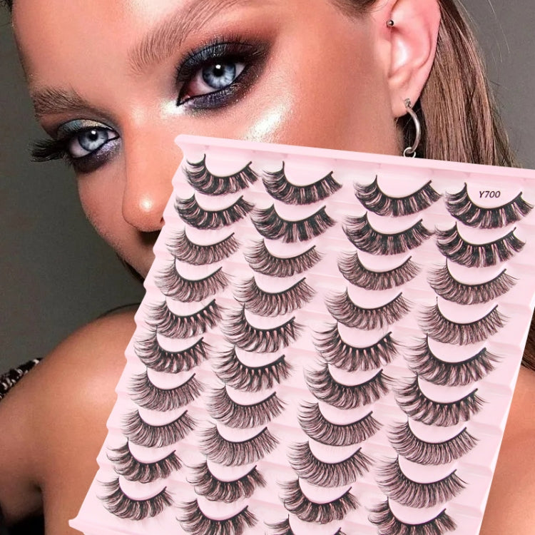20pairs /Box Naturally Make Up Curling False Eyelashes Russian Strip Lashes, Y700