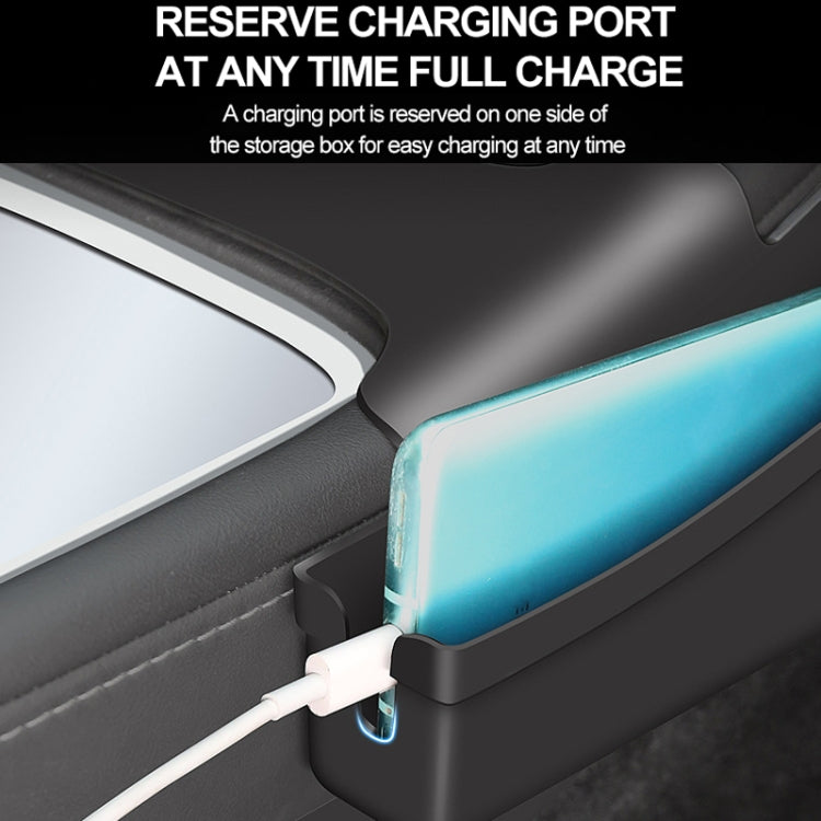 For Tesla Model Y / 3 Center Side Storage Box Side Organizer Saddle Box Interior Modification Accessories, Center Side Storage Box
