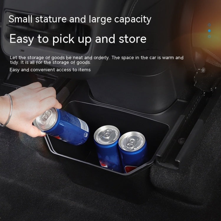 For Tesla Model Y Garbage Can Bin Accessories Rear Center Console Storage Box Organizer, Black