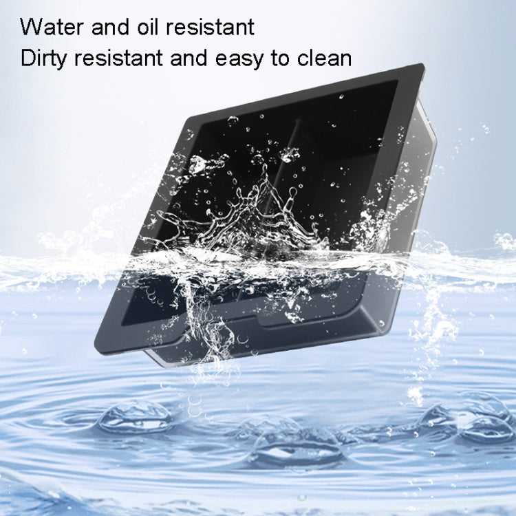 For Tesla Model 3 / Y Silicone Double Layer Storage Small Ice Box, Center Front With Divider (Black), Rear Center No Separation (Black)