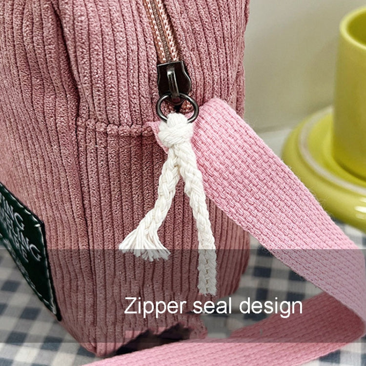 Casual Crossbody Versatile Shoulder Bag Simple Striped Velvet Small Square Bag