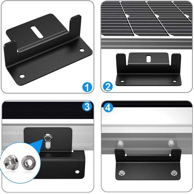 4pcs /Set Aluminum Solar Panel Mounting Bracket