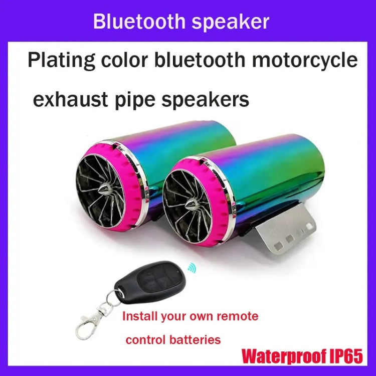 Motorcycle Subwoofer Color-Coated Audio Exhaust Pipe Simulator, 12V