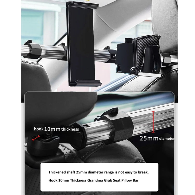 Car Mobile Phone Holder Computer Holder Universal Aluminum Tube With Hook, 3 in 1