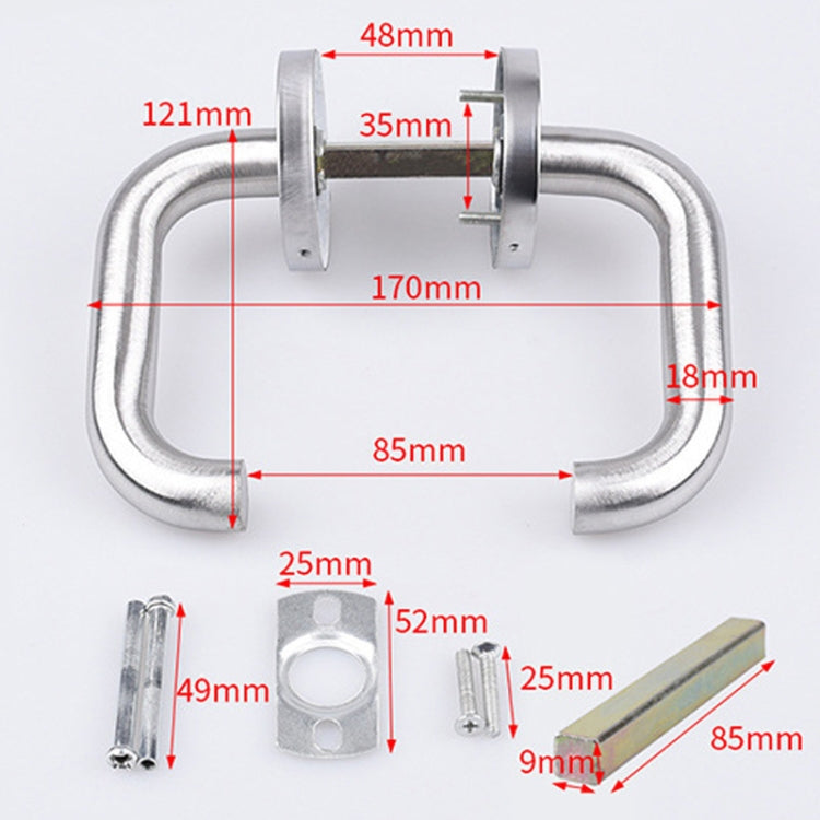 Stainless Steel Round Tube Fire Door Handle Passage Door Lever