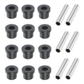 For EZGO TXT Golf Cart Steel Plate Rubber Sleeve Iron Sleeve Kit, 12pcs Rubber Sleeve+ 6pcs Iron Sleeve