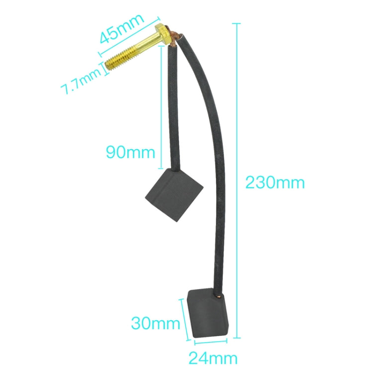 2pcs /Set For Club Car / EZGO Golf Cart 3.3 Motor Carbon Brushes, Carbon Brush, Carbon Brush Contains Hardware Bag