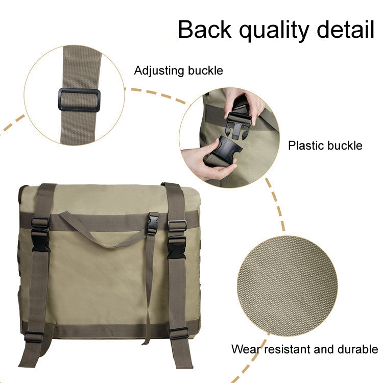 Outdoor Camping Off-road Vehicle Spare Tire Tool Miscellaneous Storage Bag, Black, Khaki