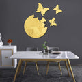 4pcs /Set DIY Acrylic Butterfly Mirror Waterproof Wall Stickers Dining Room Bedroom Decoration, 4pcs /Set Butterfly