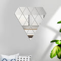 14pcs /Set Acrylic Diamond Mirror Stereo Wall Stickers Home Background Wall Decoration, Diamond