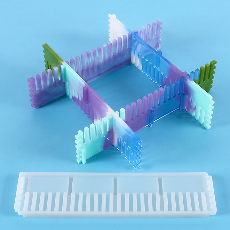 DIY Crystal Glue Mold Adjustable Frame Fence Silicone Mold