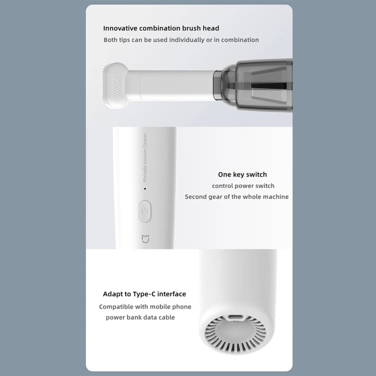 Mini Portable Detachable Wireless Handheld Powerful Car Vacuum Cleaner, Plastic Filter (White), Metal Filter (White), Plastic Filter (Black), Metal Filter (Black)