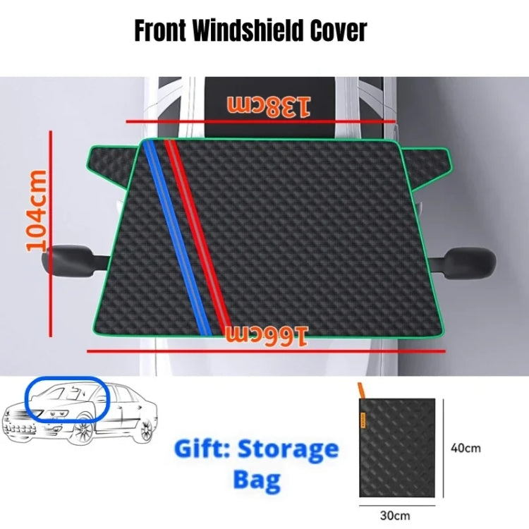 Winter Outdoor Car Windscreen Snow Ice Shield Thicken Waterproof Protector, Front Cover
