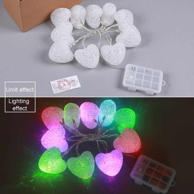 1.2m LED Love Flashing String Lights Waterproof Battery Box Decoration Lights
