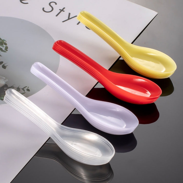 60pcs /Pack DY-103 Disposable PP Plastic Soup Spoon Packed Takeaway Scoop