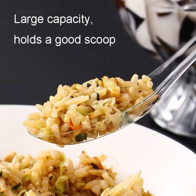 60pcs /Pack DY-103 Disposable PP Plastic Soup Spoon Packed Takeaway Scoop