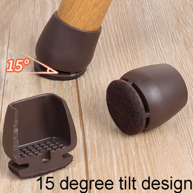 8pcs /Set 15 Degree Tilt Table And Chair Feet One-Piece Shock-Absorbing Protective Cover For Chairs, 0.75 inch, 1 inch, 1.25 inch