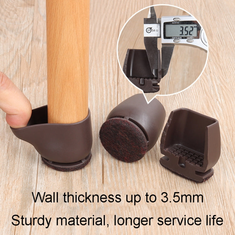 8pcs /Set 15 Degree Tilt Table And Chair Feet One-Piece Shock-Absorbing Protective Cover For Chairs, 0.75 inch, 1 inch, 1.25 inch
