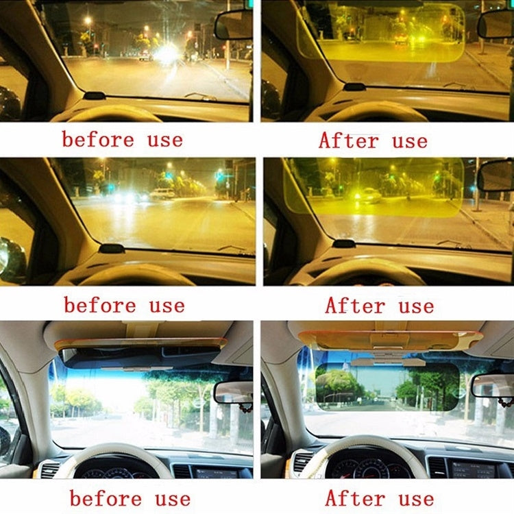 Car Anti-glare Mirror Day and Night Use Car Sun Visor, 2 in 1 Use