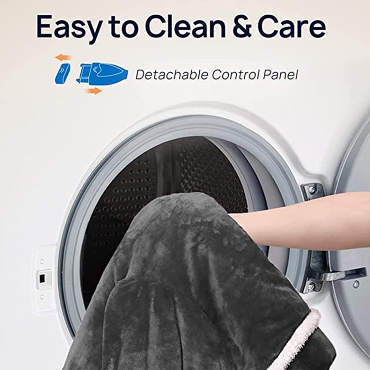 Electric Throw Wearable Heating Blanket Flannel Electric Quilt with Sleeves, 130 x 150cm EU Plug, 130 x 150cm UK Plug, 150 x 180cm EU Plug