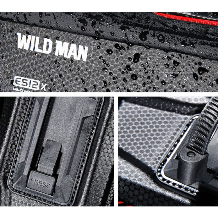 WILD MAN ES12X 1LEVA Hard Shell Bicycle Bag Cycling Phone Touch Screen Front Beam Bag, ES12X (Black), ES12X (Red), ES12X (Grey), ES12X (Blue)