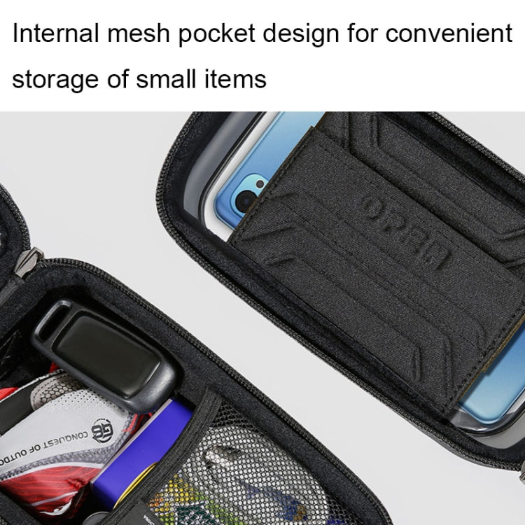 WILD MAN ES12X 1LEVA Hard Shell Bicycle Bag Cycling Phone Touch Screen Front Beam Bag, ES12X (Black), ES12X (Red), ES12X (Grey), ES12X (Blue)