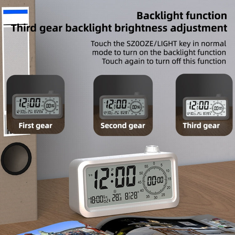 Visual Timer Alarm Clock Dual Display LCD Time Reminder