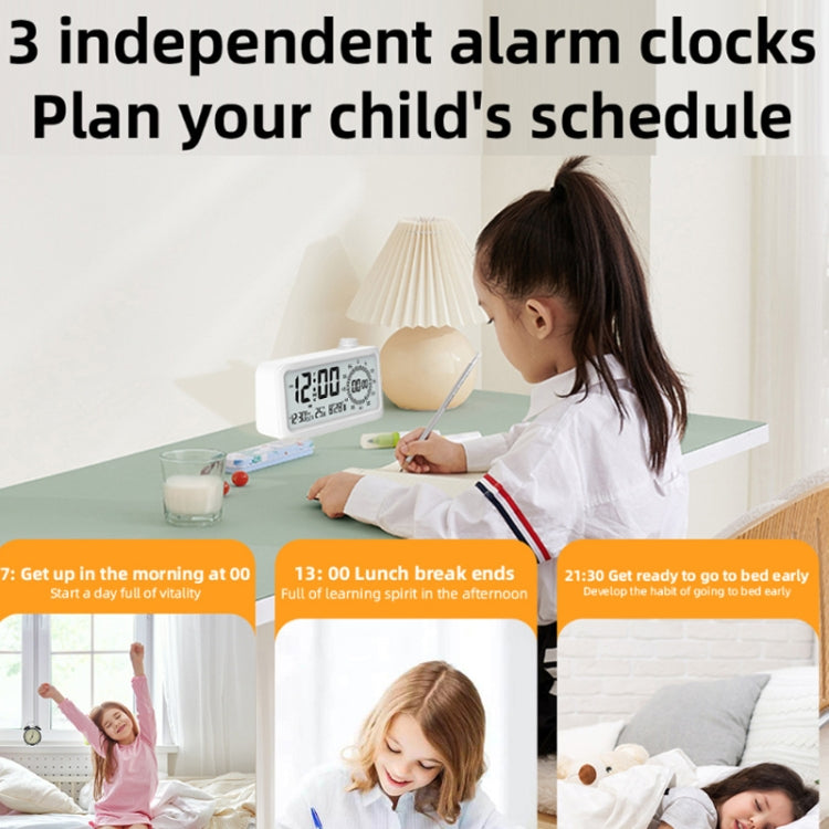 Visual Timer Alarm Clock Dual Display LCD Time Reminder