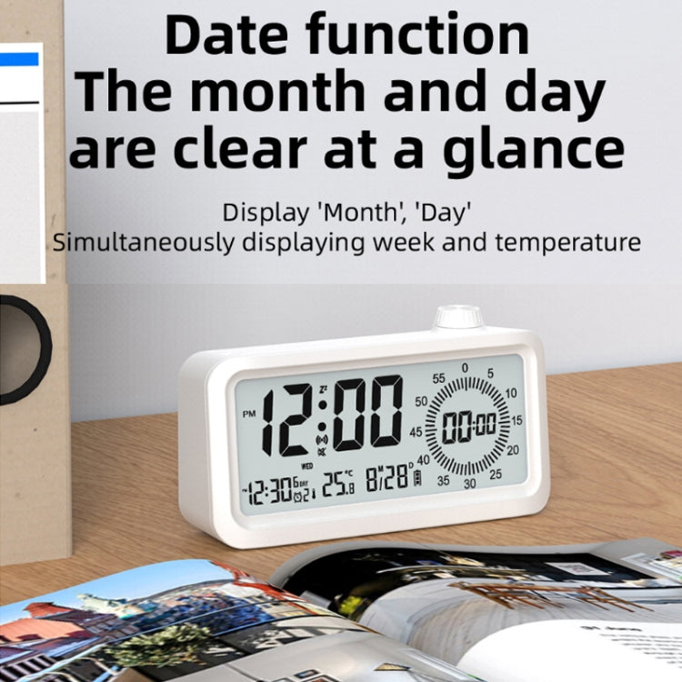 Visual Timer Alarm Clock Dual Display LCD Time Reminder
