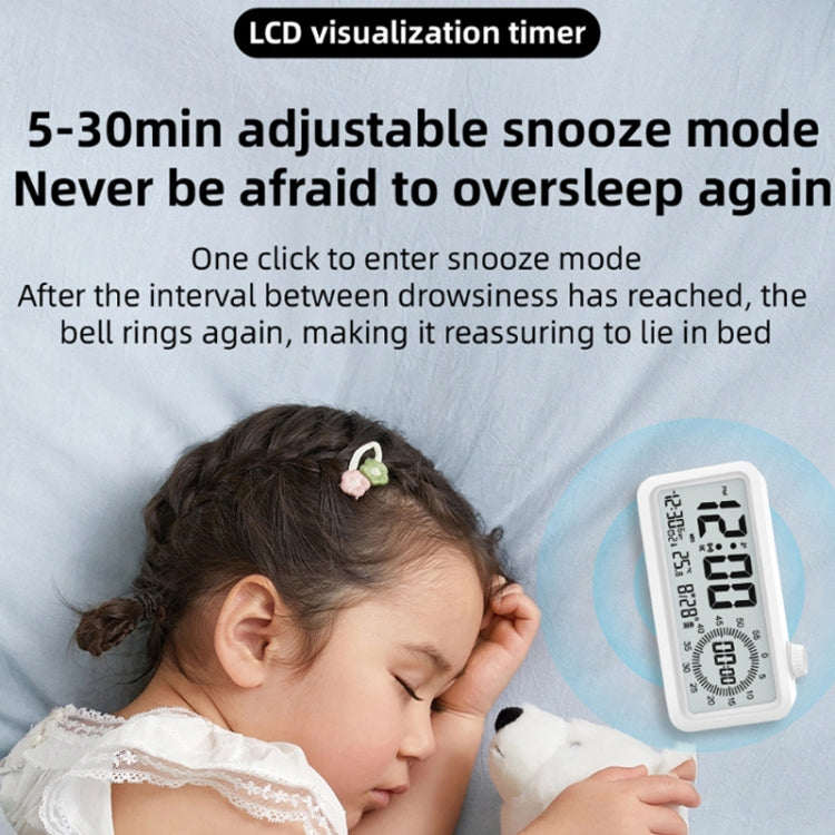 Visual Timer Alarm Clock Dual Display LCD Time Reminder