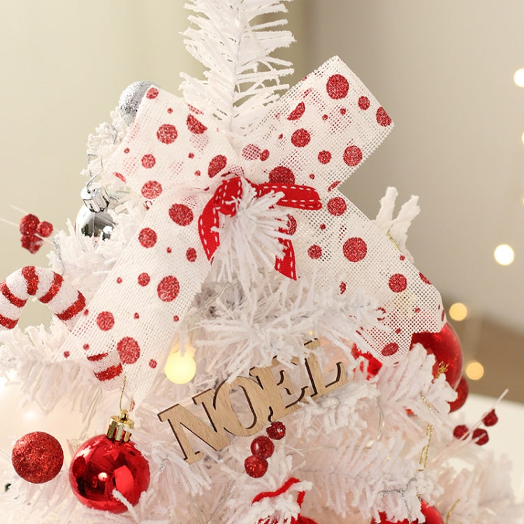 50cm LED Rotating Music Box Desktop Mini Christmas Tree Ornaments Christmas Decorations, 50cm (Red White)