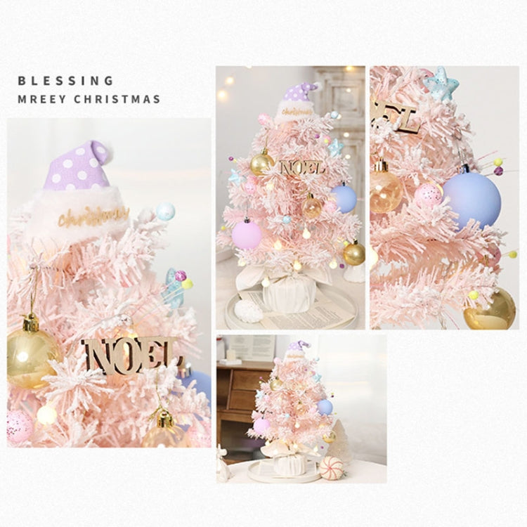 50cm LED Rotating Music Box Desktop Mini Christmas Tree Christmas Decorative Ornaments, 50cm (Macaroon)