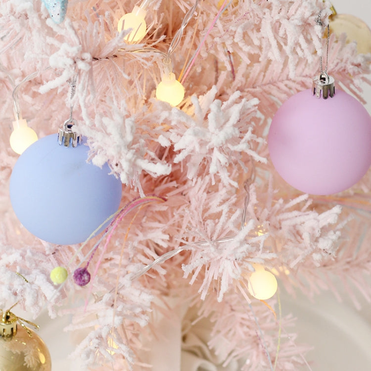 50cm LED Rotating Music Box Desktop Mini Christmas Tree Christmas Decorative Ornaments, 50cm (Macaroon)