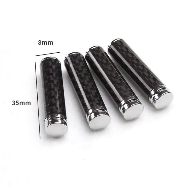 Carbon Fiber Door Interior Deadbolt Trim Cover, 4pcs/set