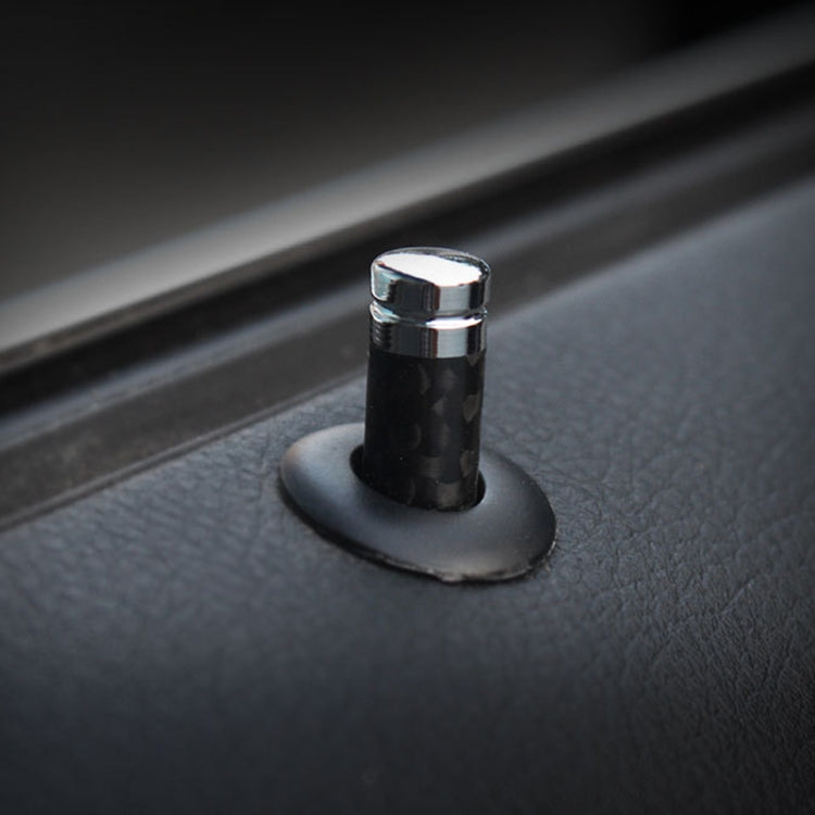 Carbon Fiber Door Interior Deadbolt Trim Cover, 4pcs/set