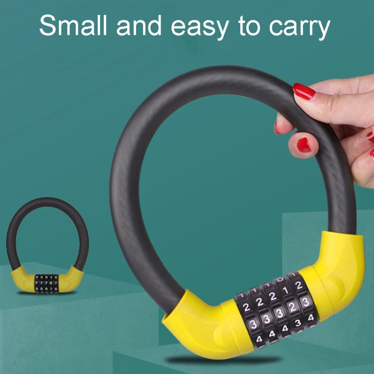 Bicycle And Electrical Vehicle 5-Digit Combination Lock Safety Anti-Theft Cycling Lock, 40 x 1.72cm, 57 x 1.72cm