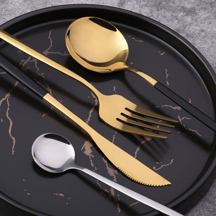 3pcs /Pack Stainless Steel Glossy Mirror Flatware Gift Set, With Knife (Silver), With Knife (Titanium), With Knife (Black Golden), With Chopsticks (Silver), With Chopsticks (Titanium), With Chopsticks (Black Golden)