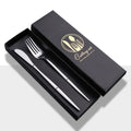 2pcs /Pack Stainless Steel Glossy Mirror Flatware Gift Set, Knife Fork (Silver), Knife Fork (Titanium), Knife Fork (Black Golden), Spoon Chopsticks (Silver), Spoon Chopsticks (Titanium), Spoon Chopsticks (Black Golden), Spoon Fork (Silver)             ...